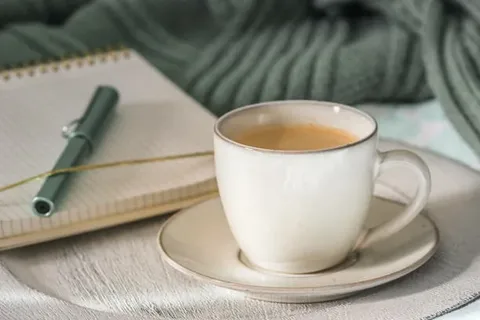 Peaceful journaling setup for emotional release and reflection.